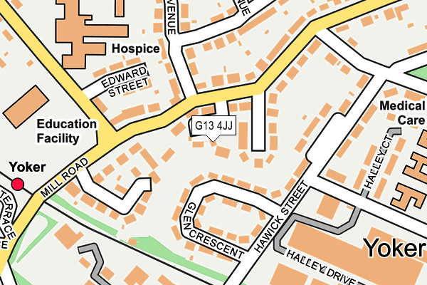 G13 4JJ map - OS OpenMap – Local (Ordnance Survey)