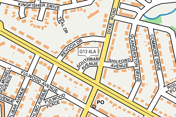 G13 4LA map - OS OpenMap – Local (Ordnance Survey)