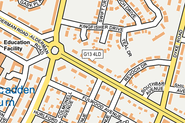 G13 4LD map - OS OpenMap – Local (Ordnance Survey)