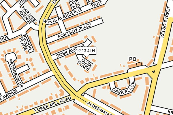 G13 4LH map - OS OpenMap – Local (Ordnance Survey)
