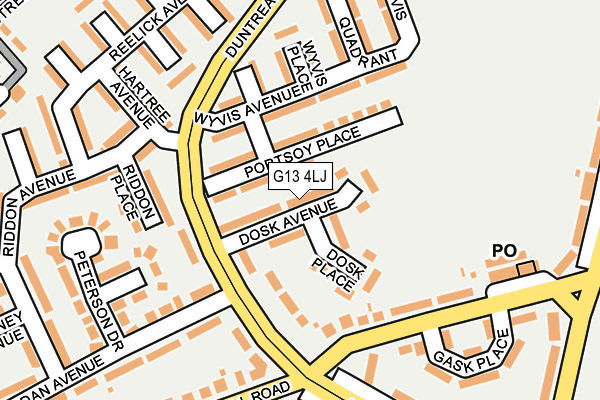 G13 4LJ map - OS OpenMap – Local (Ordnance Survey)