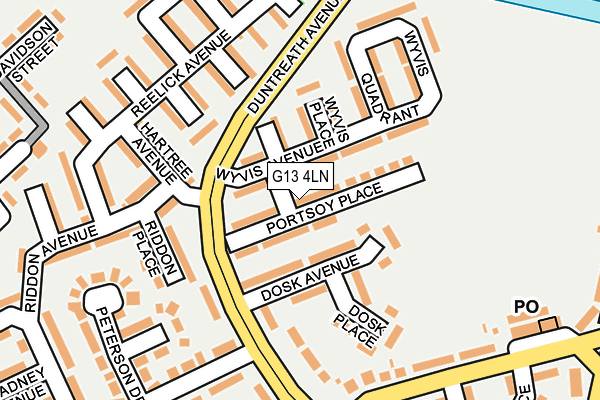 G13 4LN map - OS OpenMap – Local (Ordnance Survey)