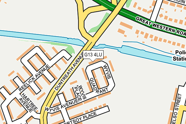 G13 4LU map - OS OpenMap – Local (Ordnance Survey)