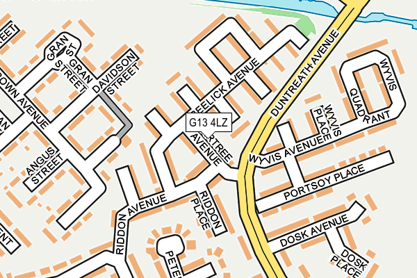 G13 4LZ map - OS OpenMap – Local (Ordnance Survey)