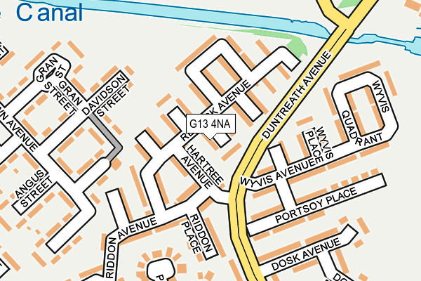G13 4NA map - OS OpenMap – Local (Ordnance Survey)