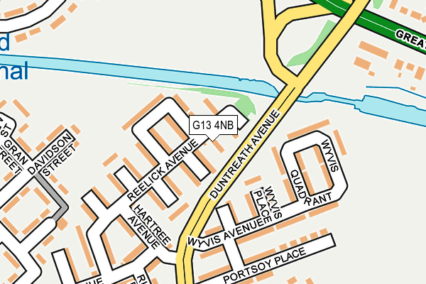 G13 4NB map - OS OpenMap – Local (Ordnance Survey)