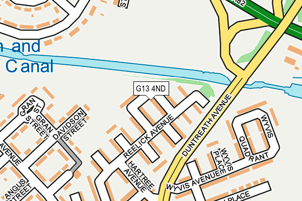 G13 4ND map - OS OpenMap – Local (Ordnance Survey)