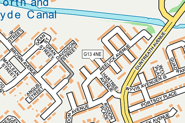 G13 4NE map - OS OpenMap – Local (Ordnance Survey)