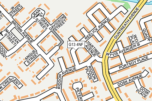 G13 4NF map - OS OpenMap – Local (Ordnance Survey)