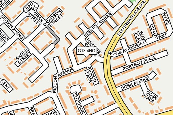 G13 4NG map - OS OpenMap – Local (Ordnance Survey)