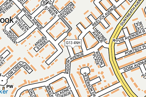 G13 4NH map - OS OpenMap – Local (Ordnance Survey)