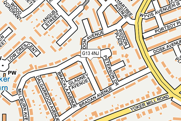 G13 4NJ map - OS OpenMap – Local (Ordnance Survey)