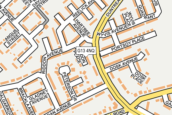 G13 4NQ map - OS OpenMap – Local (Ordnance Survey)