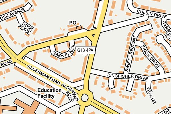 G13 4PA map - OS OpenMap – Local (Ordnance Survey)