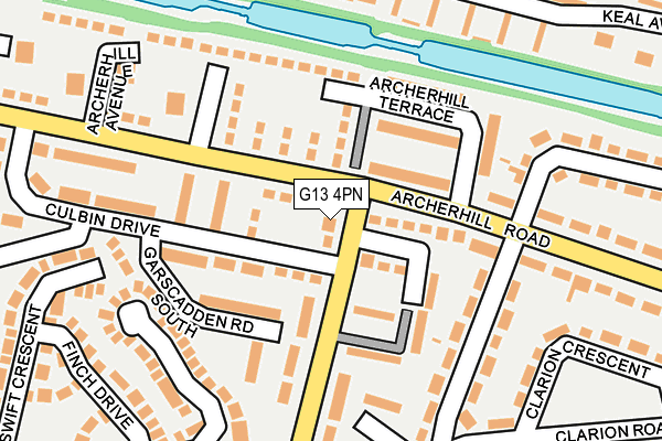 G13 4PN map - OS OpenMap – Local (Ordnance Survey)