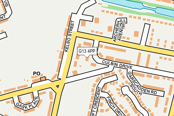 G13 4PP map - OS OpenMap – Local (Ordnance Survey)