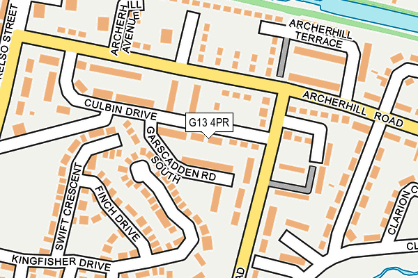 G13 4PR map - OS OpenMap – Local (Ordnance Survey)