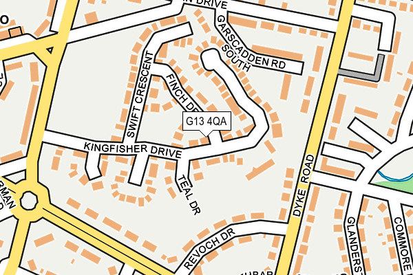 G13 4QA map - OS OpenMap – Local (Ordnance Survey)