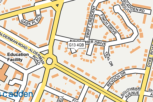 G13 4QB map - OS OpenMap – Local (Ordnance Survey)