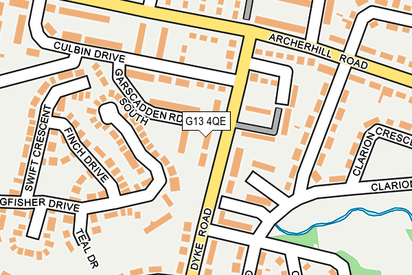 G13 4QE map - OS OpenMap – Local (Ordnance Survey)