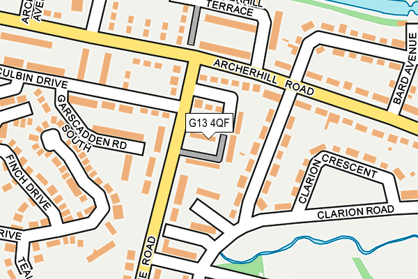 G13 4QF map - OS OpenMap – Local (Ordnance Survey)