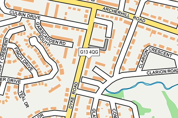 G13 4QG map - OS OpenMap – Local (Ordnance Survey)