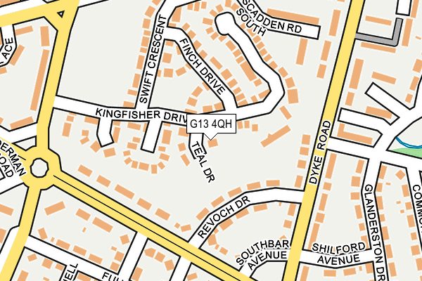 G13 4QH map - OS OpenMap – Local (Ordnance Survey)