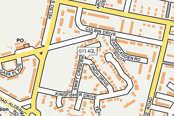 G13 4QL map - OS OpenMap – Local (Ordnance Survey)