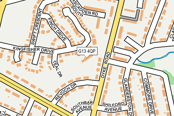 G13 4QP map - OS OpenMap – Local (Ordnance Survey)