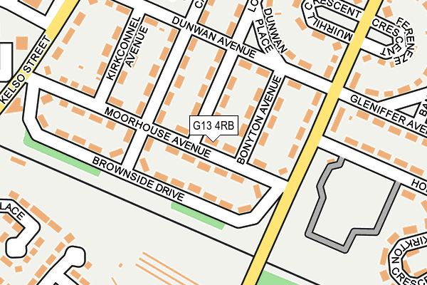 G13 4RB map - OS OpenMap – Local (Ordnance Survey)