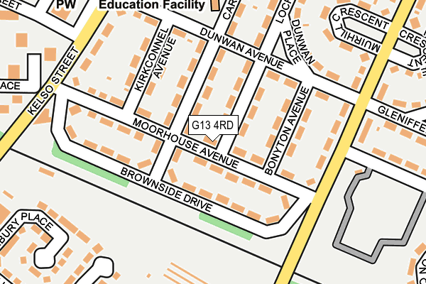 G13 4RD map - OS OpenMap – Local (Ordnance Survey)