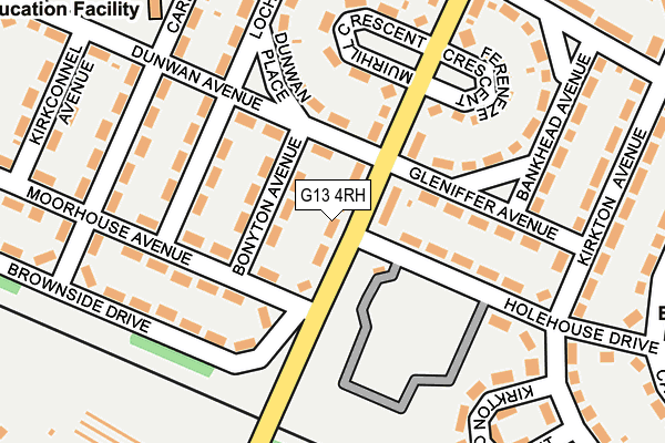 G13 4RH map - OS OpenMap – Local (Ordnance Survey)