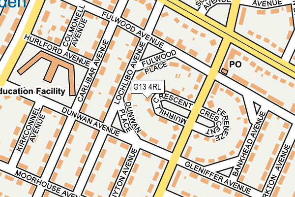 G13 4RL map - OS OpenMap – Local (Ordnance Survey)