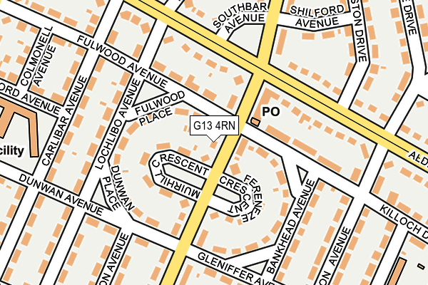 G13 4RN map - OS OpenMap – Local (Ordnance Survey)