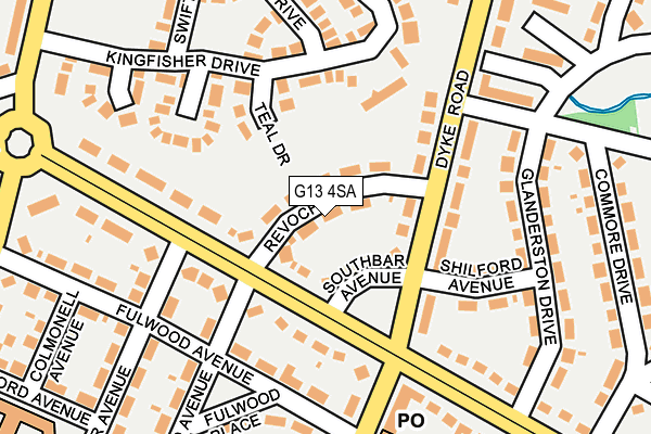 G13 4SA map - OS OpenMap – Local (Ordnance Survey)