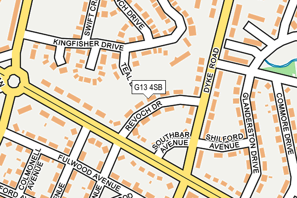 G13 4SB map - OS OpenMap – Local (Ordnance Survey)