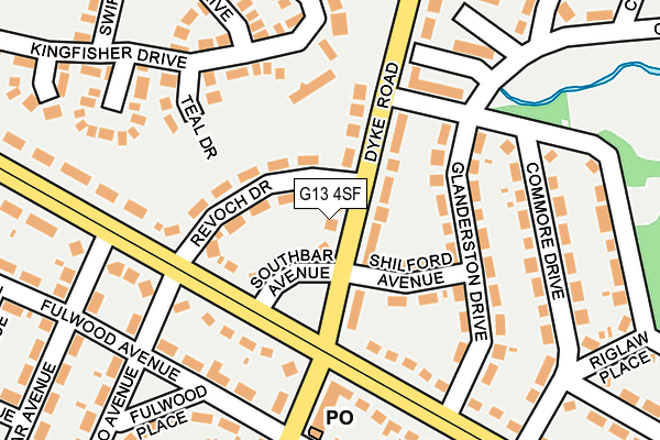 G13 4SF map - OS OpenMap – Local (Ordnance Survey)