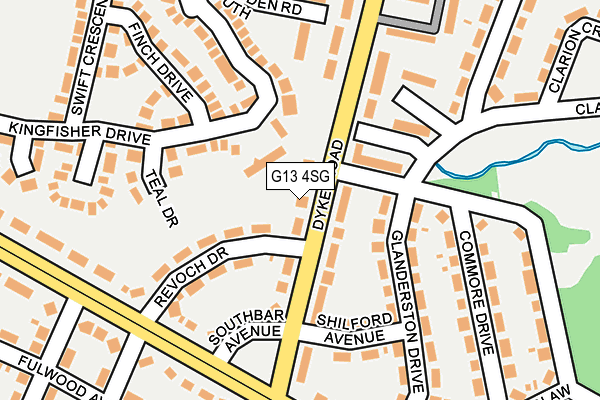 G13 4SG map - OS OpenMap – Local (Ordnance Survey)