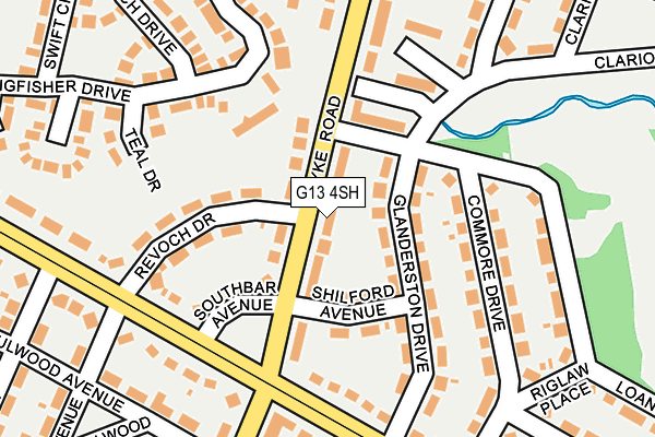G13 4SH map - OS OpenMap – Local (Ordnance Survey)
