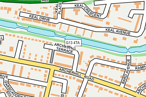 G13 4TA map - OS OpenMap – Local (Ordnance Survey)