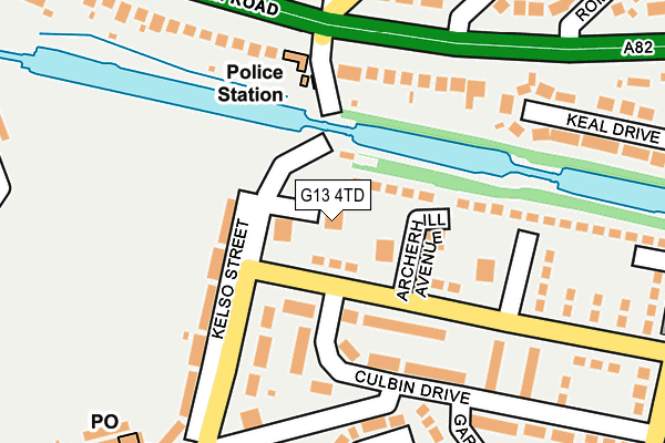 G13 4TD map - OS OpenMap – Local (Ordnance Survey)