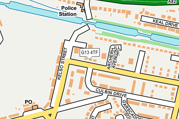 G13 4TF map - OS OpenMap – Local (Ordnance Survey)