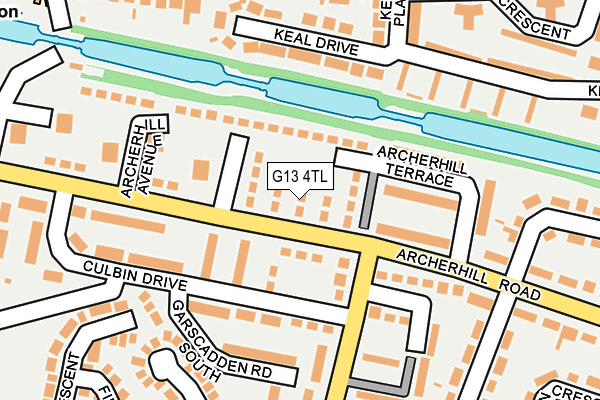 G13 4TL map - OS OpenMap – Local (Ordnance Survey)