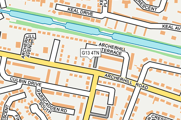 G13 4TN map - OS OpenMap – Local (Ordnance Survey)