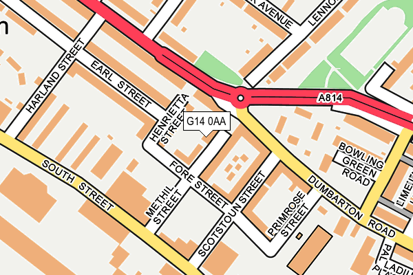 G14 0AA map - OS OpenMap – Local (Ordnance Survey)
