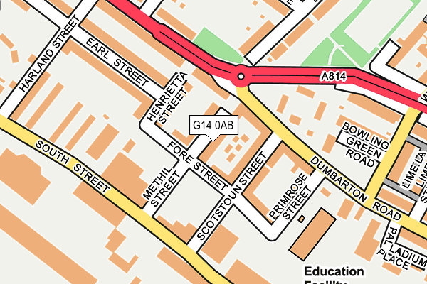 G14 0AB map - OS OpenMap – Local (Ordnance Survey)