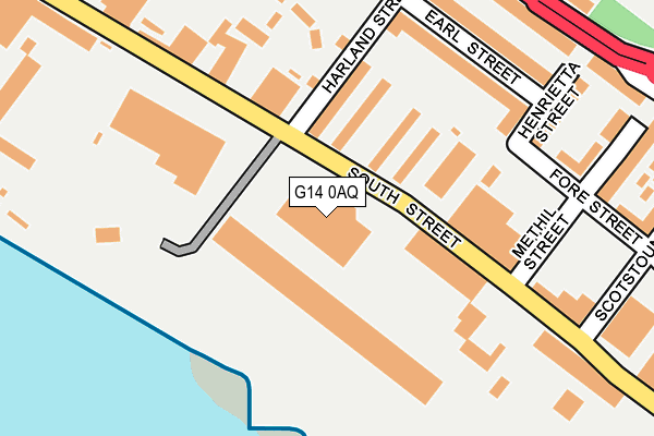 G14 0AQ map - OS OpenMap – Local (Ordnance Survey)