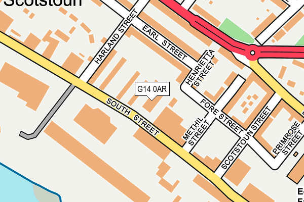 G14 0AR map - OS OpenMap – Local (Ordnance Survey)