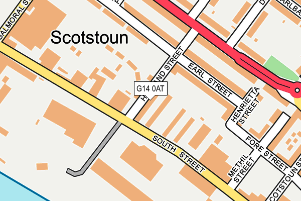 G14 0AT map - OS OpenMap – Local (Ordnance Survey)