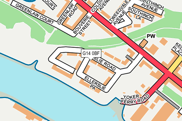 G14 0BF map - OS OpenMap – Local (Ordnance Survey)